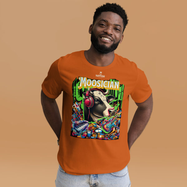 Funny shirts for men. "Moosician" Music Shirt Unisex t-shirt - Image 7
