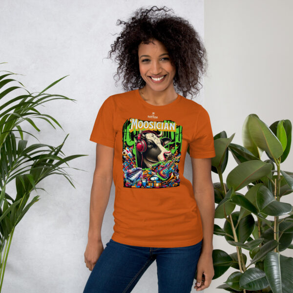 Funny shirts for women. "Moosician" Music Shirt Unisex t-shirt - Image 7