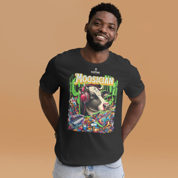 Funny shirts for men. "Moosician" Music Shirt Unisex t-shirt - Image 3