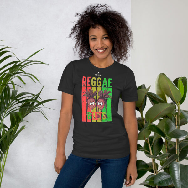 Funny shirts for women. "Reggae Beets" Unisex t-shirt - Image 3