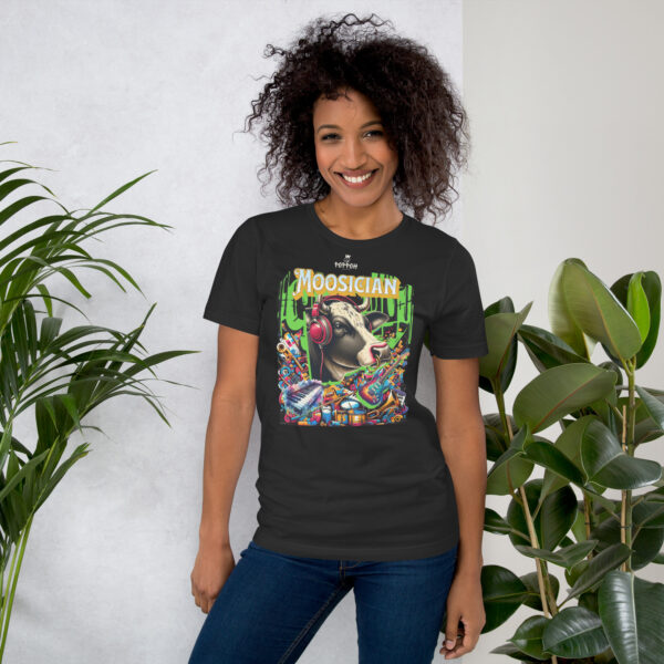 Funny shirts for women. "Moosician" Music Shirt Unisex t-shirt - Image 3