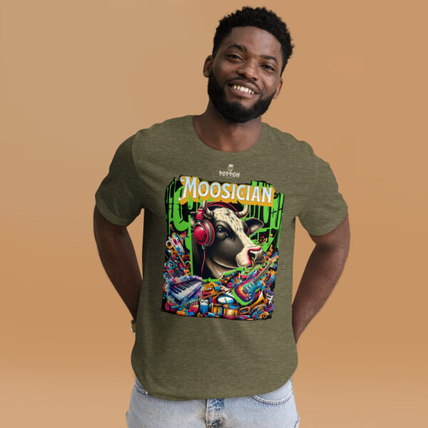 Funny shirts for men. "Moosician" Music Shirt Unisex t-shirt - Image 6