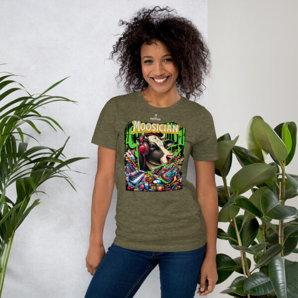 Funny shirts for women. "Moosician" Music Shirt Unisex t-shirt - Image 5