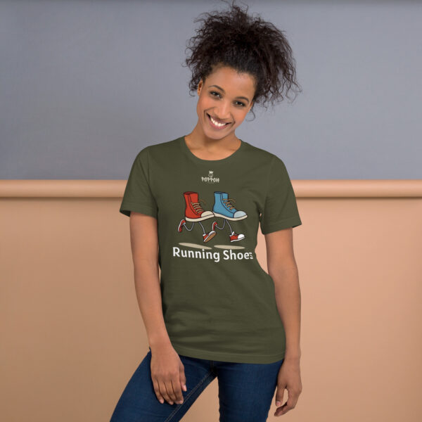 Running Shirt. "Running Shoes" Unisex t-shirt - Image 5