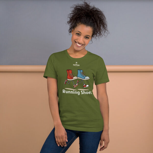 Running Shirt. "Running Shoes" Unisex t-shirt - Image 6