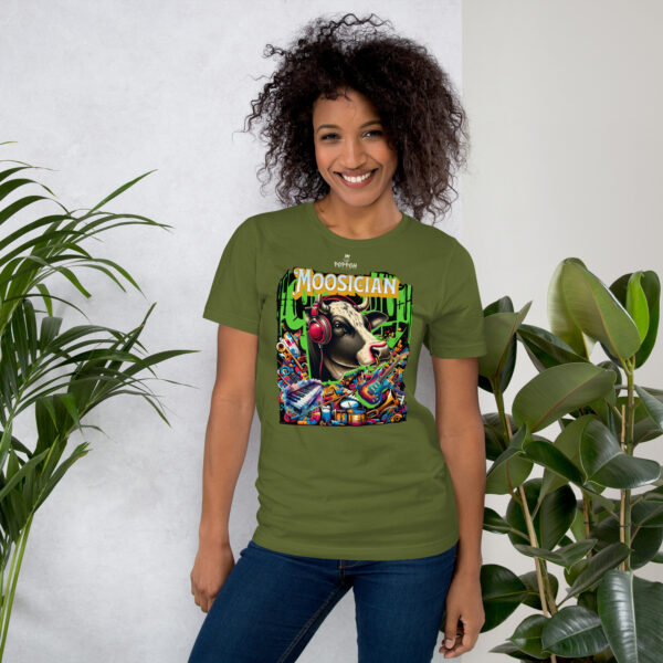 Funny shirts for women. "Moosician" Music Shirt Unisex t-shirt - Image 6