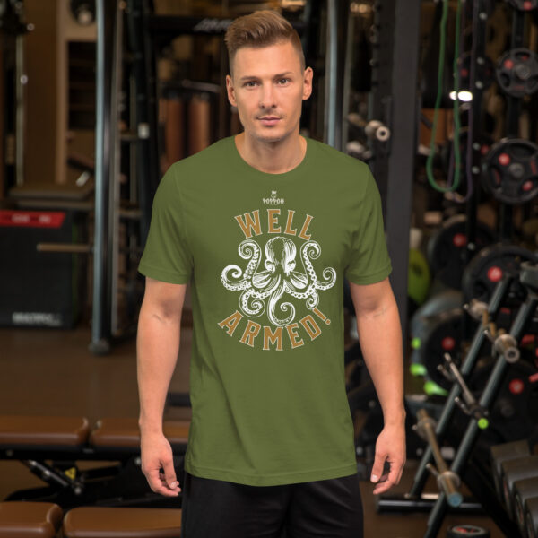 Funny Shirts for Men. "Well Armed" Unisex t-shirt - Image 6