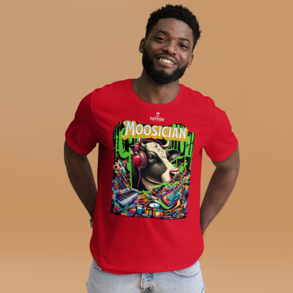 Funny shirts for men. "Moosician" Music Shirt Unisex t-shirt - Image 4