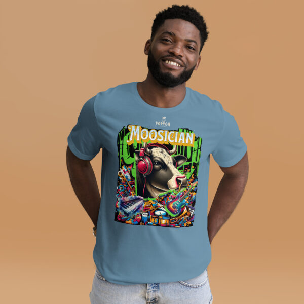 Funny shirts for men. "Moosician" Music Shirt Unisex t-shirt - Image 9