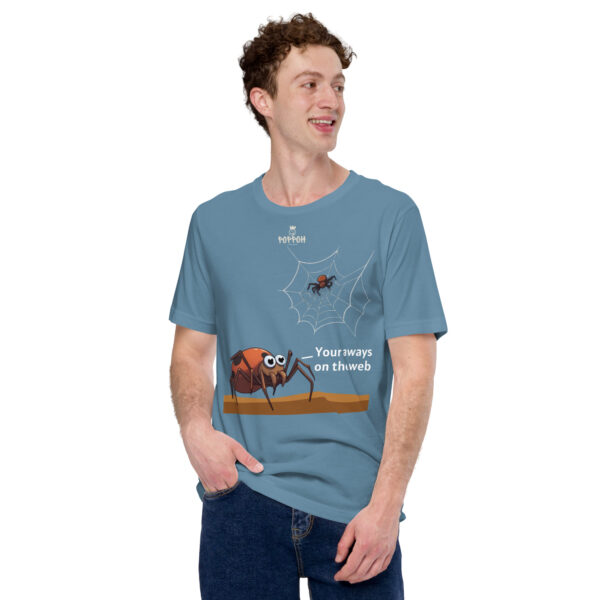 Funny shirts for men. "Web" Unisex t-shirt - Image 9