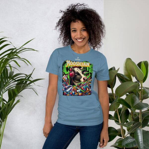Funny shirts for women. "Moosician" Music Shirt Unisex t-shirt - Image 9