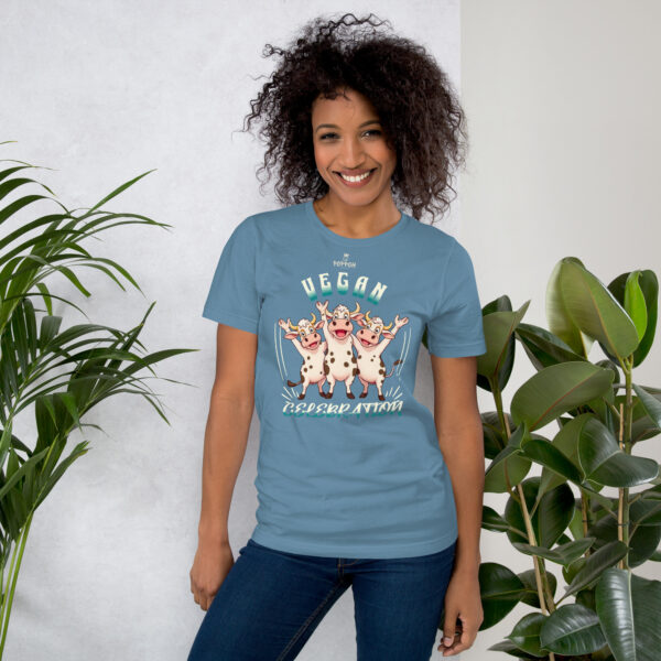 Funny Shirts for Women. "Vegan Celebration" Unisex t-shirt - Image 9