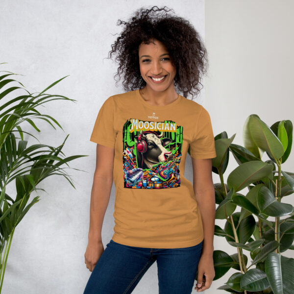 Funny shirts for women. "Moosician" Music Shirt Unisex t-shirt - Image 10