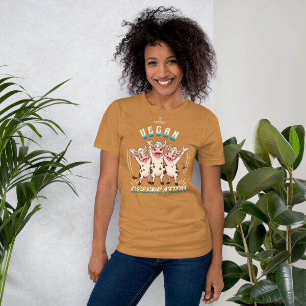 Funny Shirts for Women. "Vegan Celebration" Unisex t-shirt - Image 10
