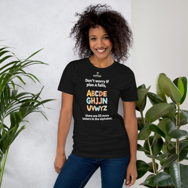 Funny shirts for women. "ABC" Unisex t-shirt - Image 2