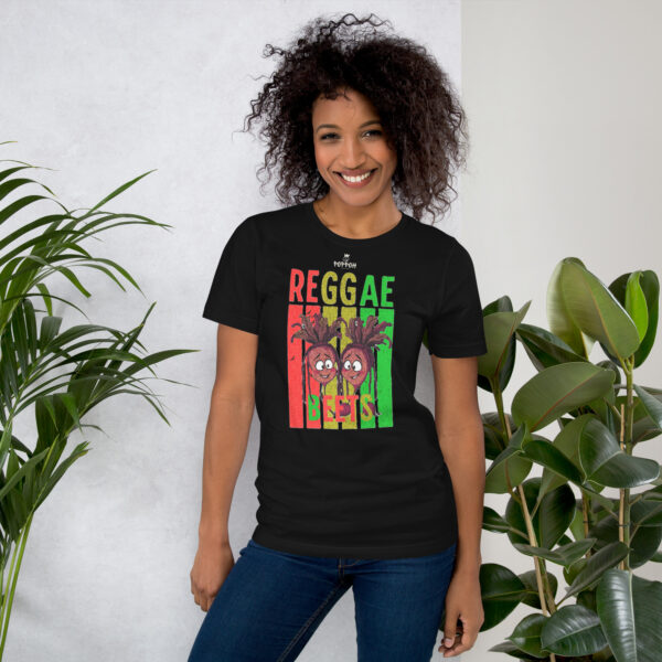 Funny shirts for women. "Reggae Beets" Unisex t-shirt - Image 2