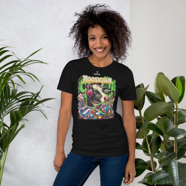 Funny shirts for women. "Moosician" Music Shirt Unisex t-shirt - Image 2