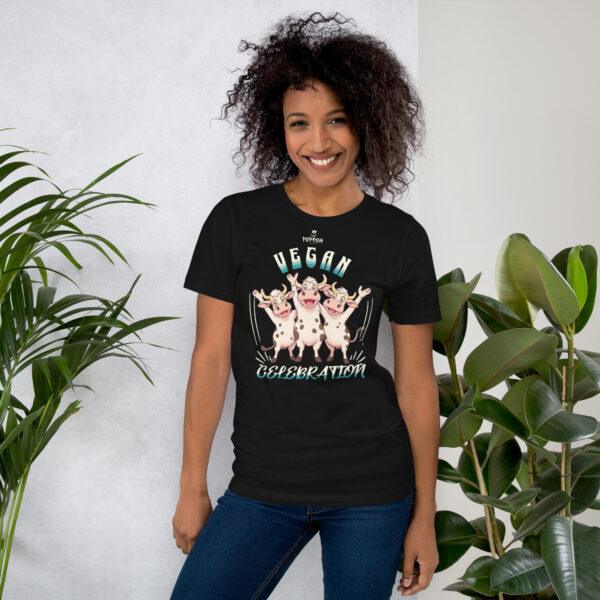 Funny Shirts for Women. "Vegan Celebration" Unisex t-shirt - Image 2