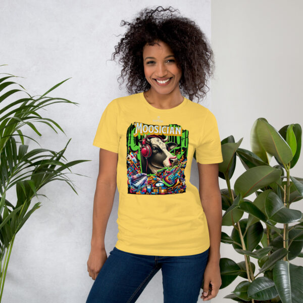 Funny shirts for women. "Moosician" Music Shirt Unisex t-shirt - Image 12