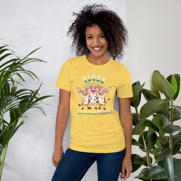Funny Shirts for Women. "Vegan Celebration" Unisex t-shirt - Image 12