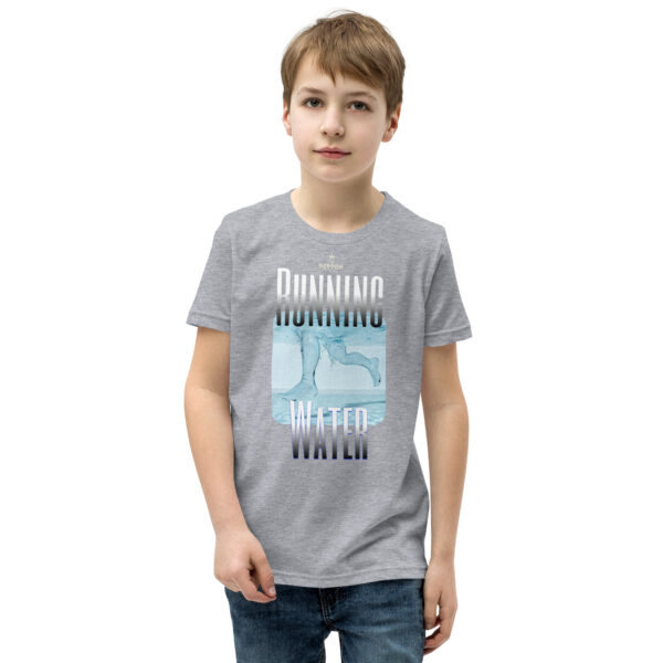 Funny Shirts for Kids. "Running Water" Youth Short Sleeve T-Shirt - Image 9