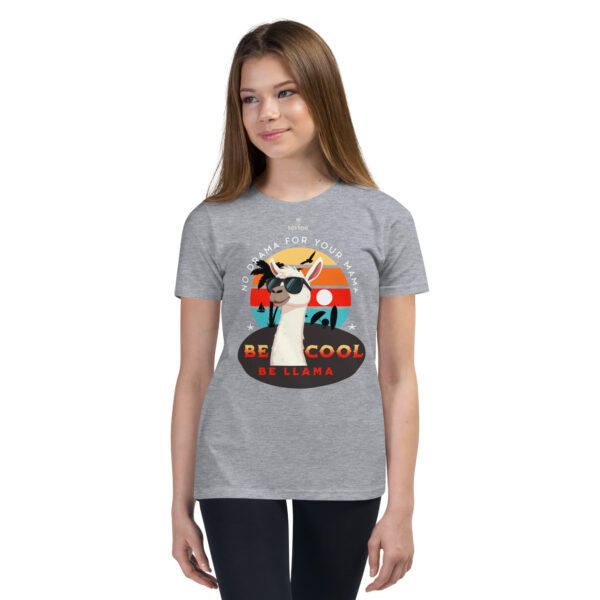 Funny Shirts for Kids. "No Drama Llama" Youth Short Sleeve T-Shirt - Image 9