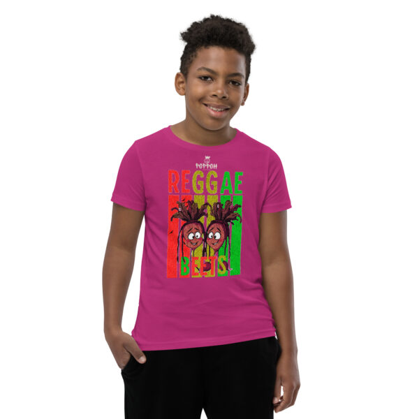 Funny Shirts for Kids. "Reggae Beets" Youth Short Sleeve T-Shirt - Image 7