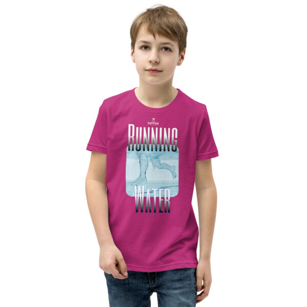 Funny Shirts for Kids. "Running Water" Youth Short Sleeve T-Shirt - Image 7