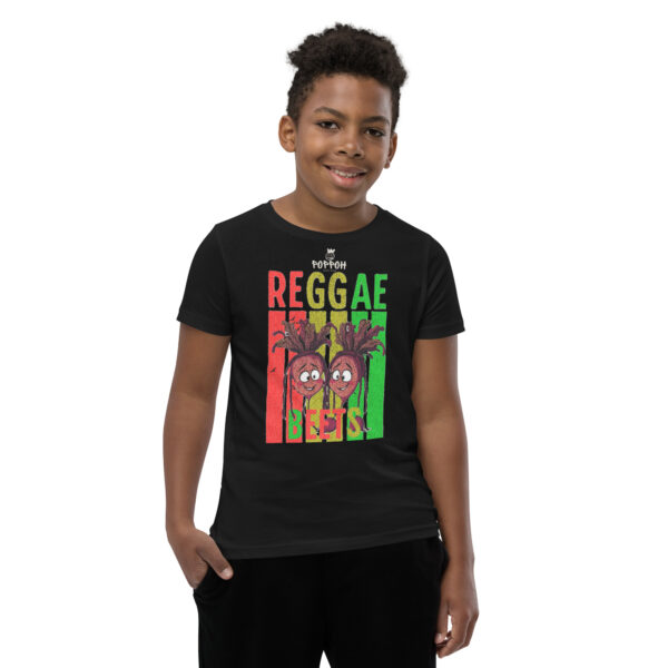 Funny Shirts for Kids. "Reggae Beets" Youth Short Sleeve T-Shirt - Image 2