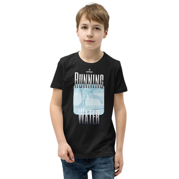 Funny Shirts for Kids. "Running Water" Youth Short Sleeve T-Shirt - Image 2