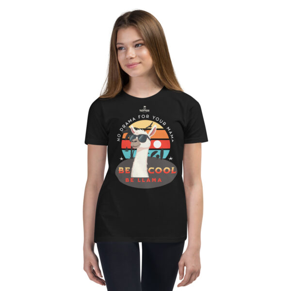 Funny Shirts for Kids. "No Drama Llama" Youth Short Sleeve T-Shirt - Image 2