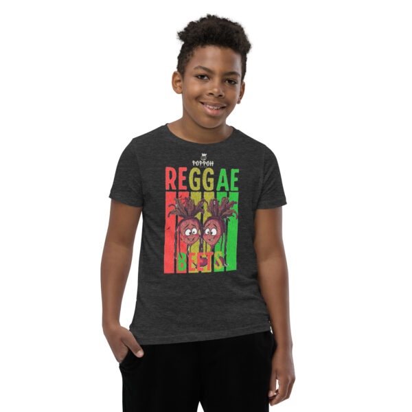 Funny Shirts for Kids. "Reggae Beets" Youth Short Sleeve T-Shirt - Image 5