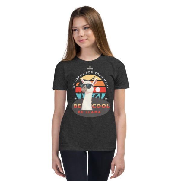 Funny Shirts for Kids. "No Drama Llama" Youth Short Sleeve T-Shirt - Image 5