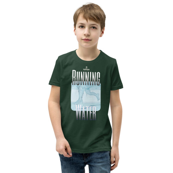 Funny Shirts for Kids. "Running Water" Youth Short Sleeve T-Shirt - Image 4
