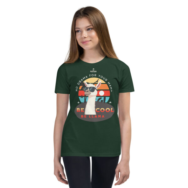 Funny Shirts for Kids. "No Drama Llama" Youth Short Sleeve T-Shirt - Image 4
