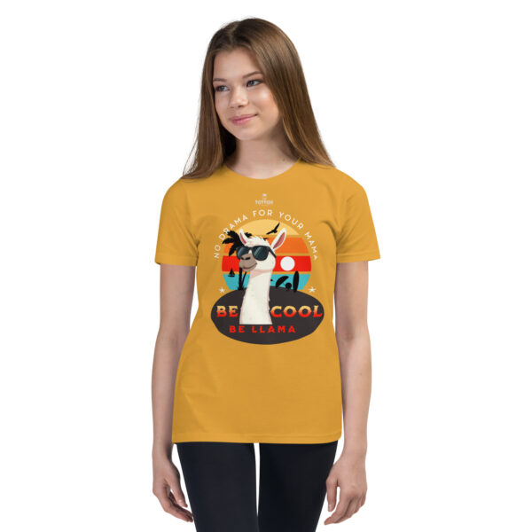 Funny Shirts for Kids. "No Drama Llama" Youth Short Sleeve T-Shirt - Image 10