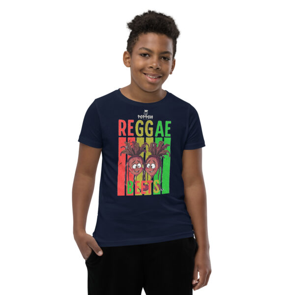 Funny Shirts for Kids. "Reggae Beets" Youth Short Sleeve T-Shirt - Image 3