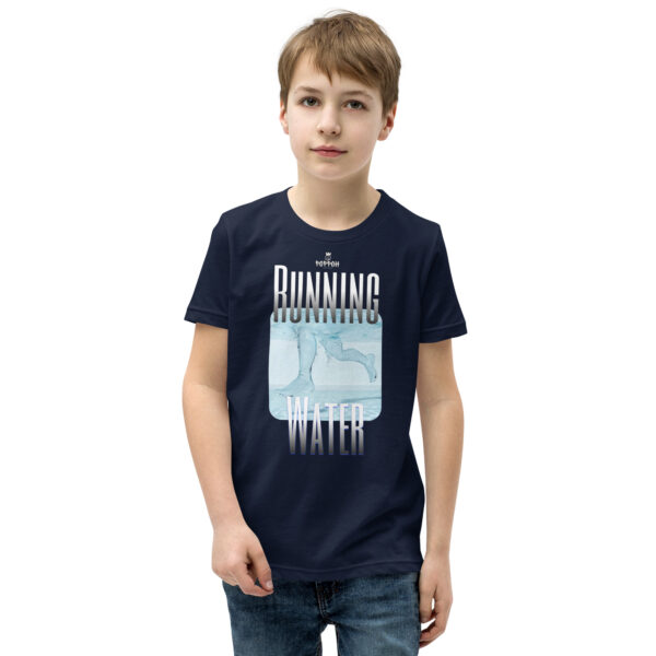 Funny Shirts for Kids. "Running Water" Youth Short Sleeve T-Shirt - Image 3