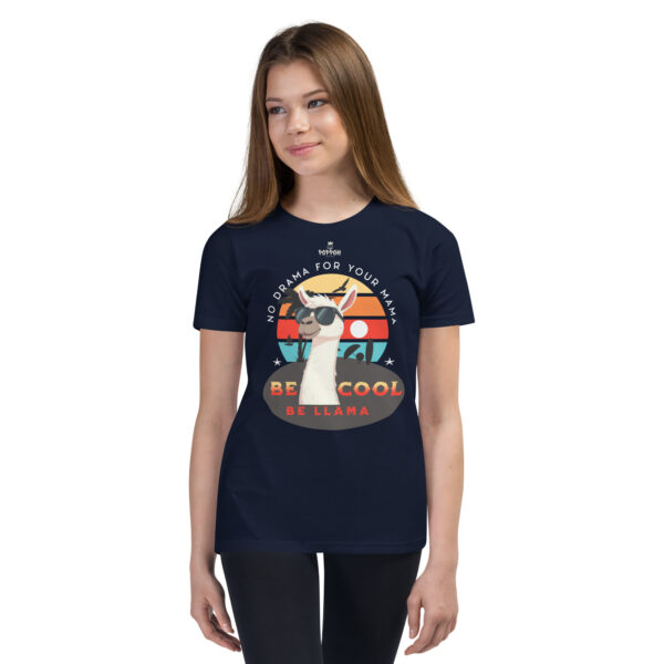 Funny Shirts for Kids. "No Drama Llama" Youth Short Sleeve T-Shirt - Image 3
