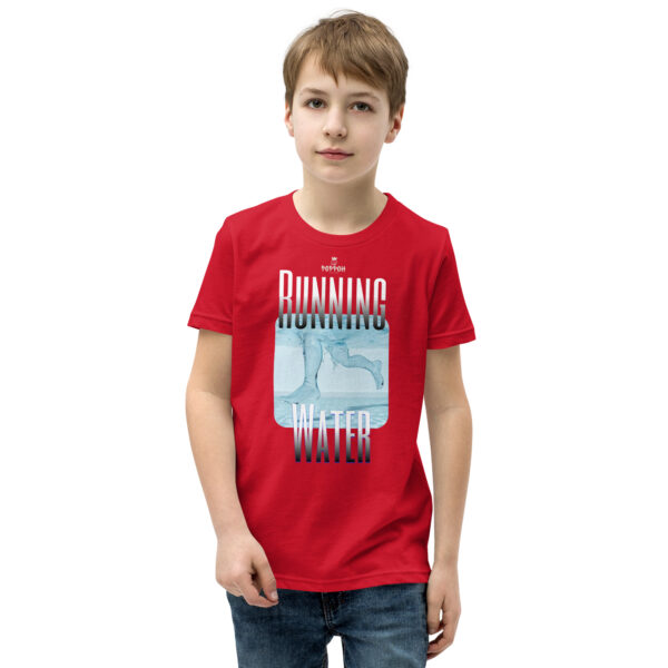 Funny Shirts for Kids. "Running Water" Youth Short Sleeve T-Shirt - Image 5