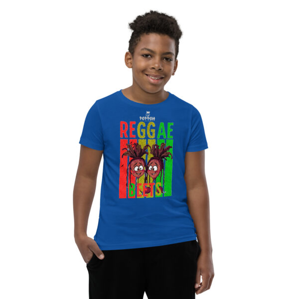 Funny Shirts for Kids. "Reggae Beets" Youth Short Sleeve T-Shirt - Image 6
