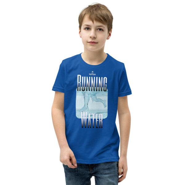 Funny Shirts for Kids. "Running Water" Youth Short Sleeve T-Shirt - Image 6