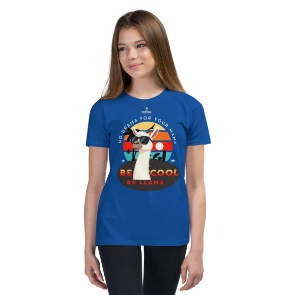 Funny Shirts for Kids. "No Drama Llama" Youth Short Sleeve T-Shirt - Image 6