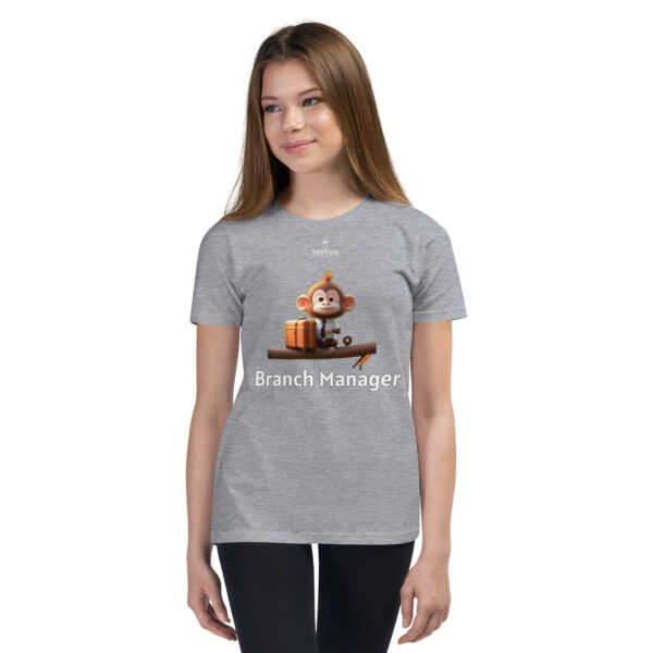 Funny Shirts for Kids. "Branch Manager" Youth Short Sleeve T-Shirt - Image 9