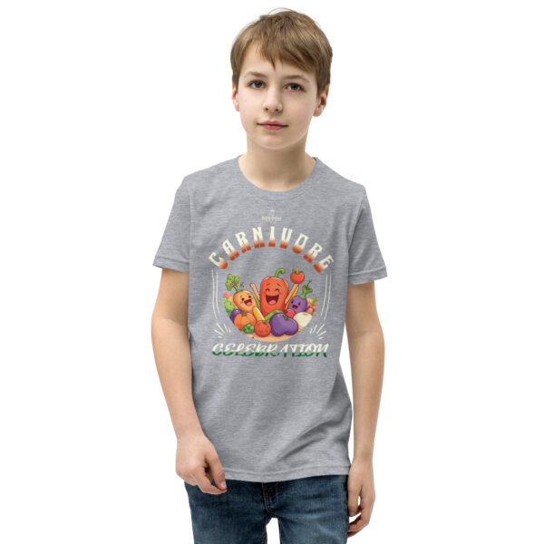 Carnivore Shirt. "Carnivore Celebration" Youth Short Sleeve T-Shirt - Image 9