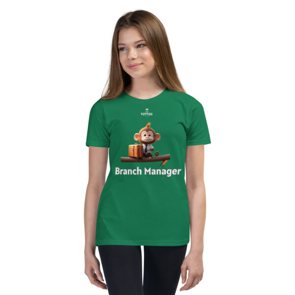 Funny Shirts for Kids. "Branch Manager" Youth Short Sleeve T-Shirt - Image 8