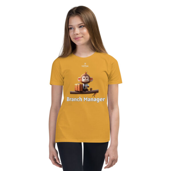 Funny Shirts for Kids. "Branch Manager" Youth Short Sleeve T-Shirt - Image 10