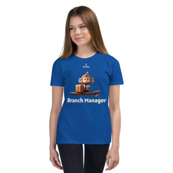 Funny Shirts for Kids. "Branch Manager" Youth Short Sleeve T-Shirt - Image 6